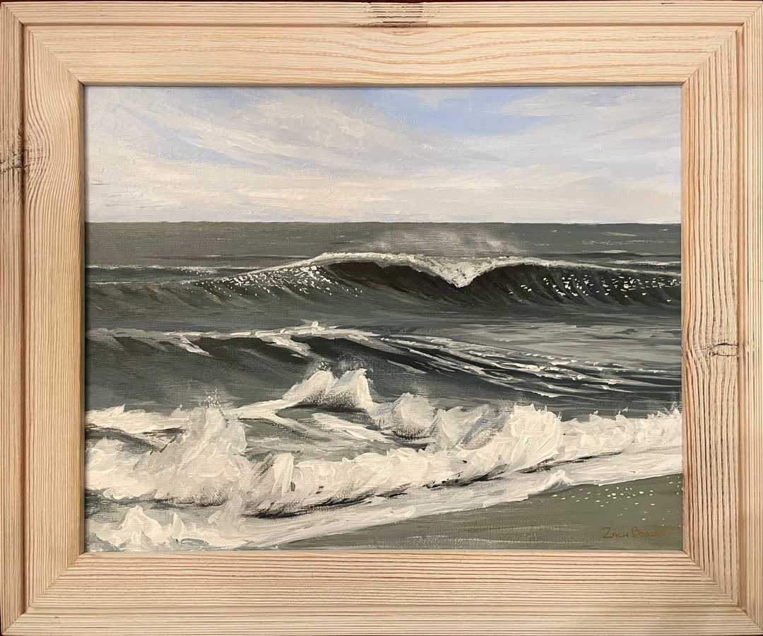 Outer Banks Seascape Kitty Hawk Waves in Winter Acrylic Etsy