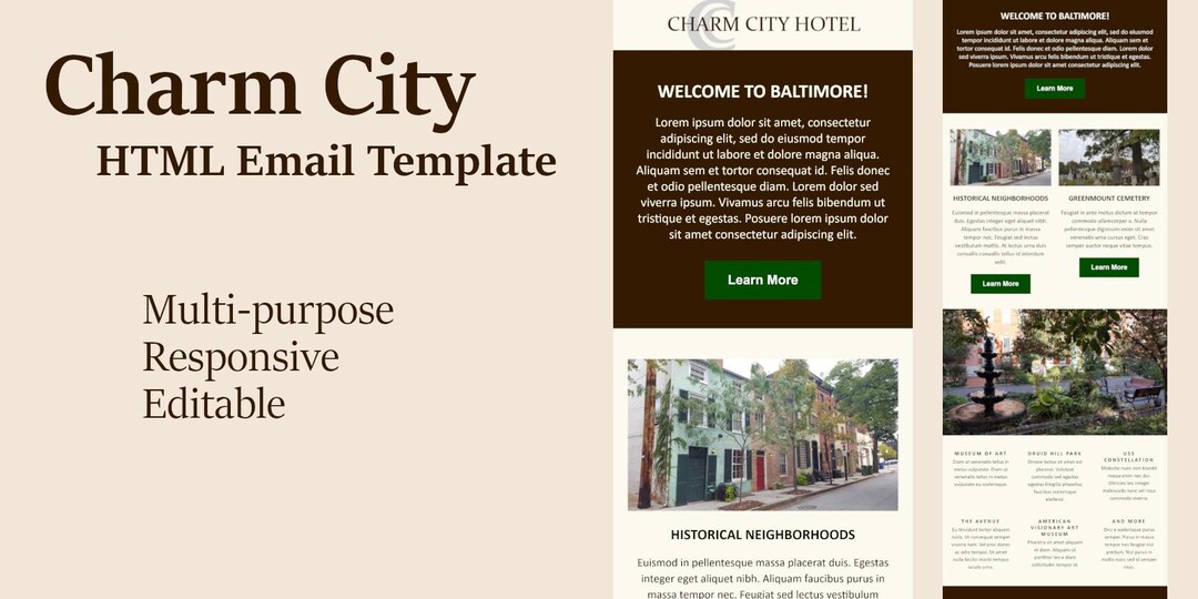 Multi-purpose HTML Email Template - Etsy