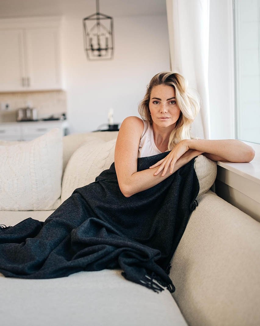 100％ベビーアルパカのスローブランケット、柔らかなペルー産高級