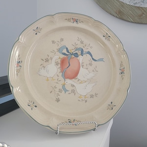 Large Dinner Plate, International China Stoneware, Country Style Geese, Whimsical Marmalade, Dinner Plate