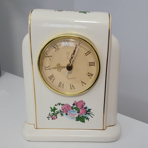 Vintage Mantel Clock, Paul Sebastian Limited Edition Floral Clock