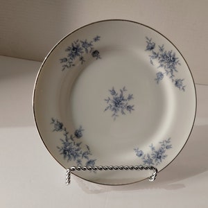 Duchess, by Crown Empire, Bread Plates, Blue Floral, Japanese, Bone China