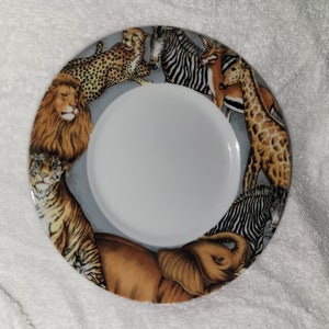 Sakura LA MENAGERIE Salad Plates, Set of Four, Designed by John Zak, Signed Collectible Plates