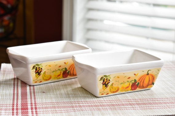 Mini Loaf Baking Pans, Vintage Thanksgiving Theme, Mini Bread Pans