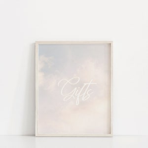 Cloud Nine 9 Bar Menú Tarjeta de regalo Libro de visitas Cartel de mesa 8"x10"