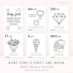 Baby Girl Alphabet Coloring Book 8.5&quot;x11&quot;