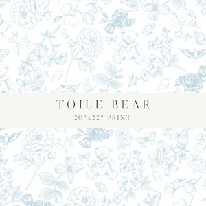 Toile Bear Print 20"x22"