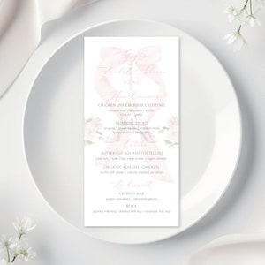 Menu nuptiale Eiffel avec noeuds Eiffel pour baby shower, brunch saupoudré 4 x 20 cm