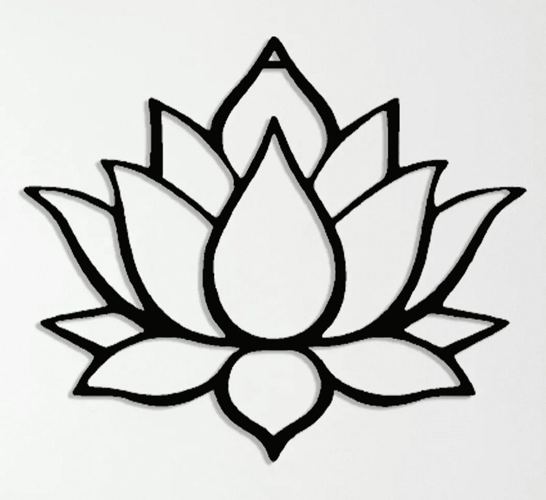 Lotus Flower Wall Decor Metal Lotus Flower Wall Art Large Etsy