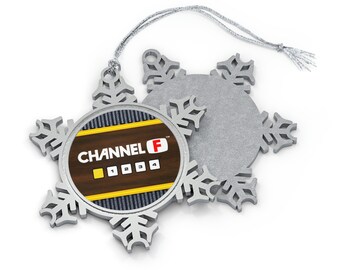 Channel F Pewter Snowflake Ornament