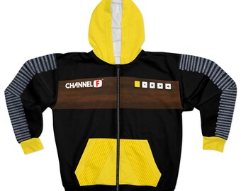 Channel F AOP Unisex Zip Hoodie 2nd Design
