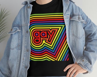 Gay Pride Rainbow Unisex Heavy Cotton T-shirt