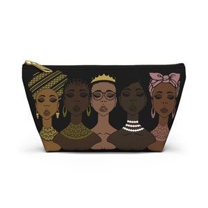 Makeup bag Accessory Pouch w T-bottom