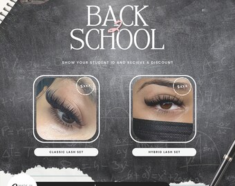 BACK TO SCHOOL Sale Flyer Template| Back to School Hair Flyer| Back 2 School Wax Flyer| Diy Canva Template| Braid Special Flyer| Nail Flyer