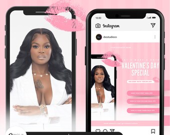 Valentines Sale Flyer February Bookings Open Flyer Hair Special Template Waxing Canva Flyer Beauty Instagram Template Editable E-flyer
