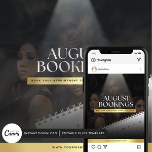 AUGUST BOOKINGS FLYER | Books Open Flyer, Beauty Template Flyer, Wax Flyer, Lash Flyer, Hair Flyer, Business Flyer, Ig Flyer Vorlage