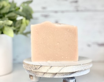 Unscented Goat Milk Soap Bar Calamine Soap Cold Process Soap Handmade Soap Natural Soap Small Batch Soap Moisturizing Clay Soothing