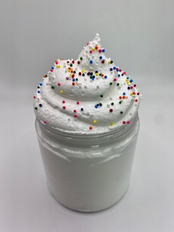 Birthday Cake Whipped Sugar Scrub Soap with Goat Milk, Exfoliating Soap, Moisturizing Soap, Birthday Soap, Goat Milk Soap