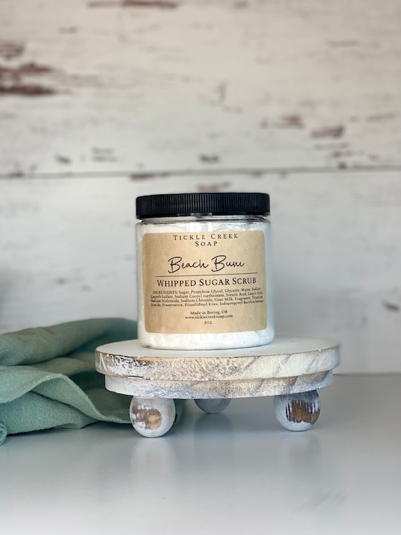 Beach Bum Whipped Sugar Scrub Body Scrub Body Polish Soap Beach Scrub Exfoliating Body Scrub Handmade Skincare Bath Scrub Spa Scrub