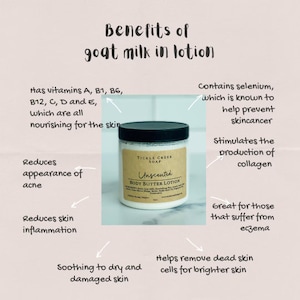 Goat Milk Lotion Handcrafted Skincare Natural Moisturizer Sensitive Skin Care Farm Fresh Long Lasting Hydrating Body Lotion Eco Friendly Beauty Artisanal Skincare Organic Body Care Gift Idea