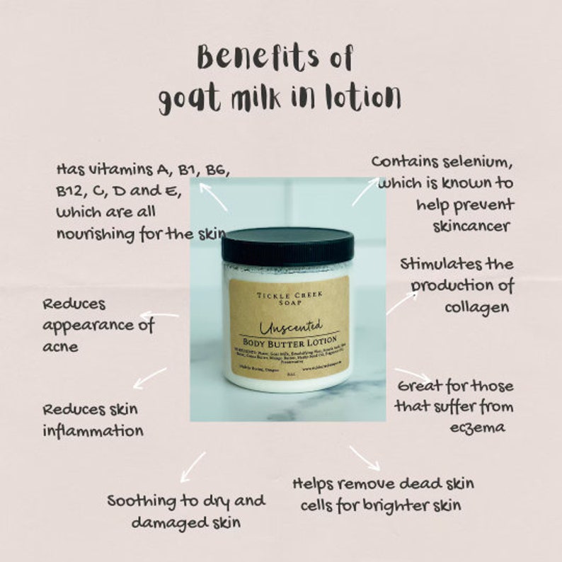 Goat Milk Lotion Handcrafted Skincare Natural Moisturizer Sensitive Skin Care Farm Fresh Long Lasting Hydrating Body Lotion Eco Friendly Beauty Artisanal Skincare Organic Body Care Gift Idea