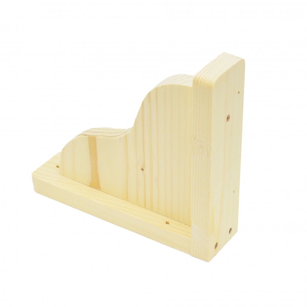 10 Cm Set of 2 Pine Wood Shelf Brackets Mounted Rack Support Etsy UK