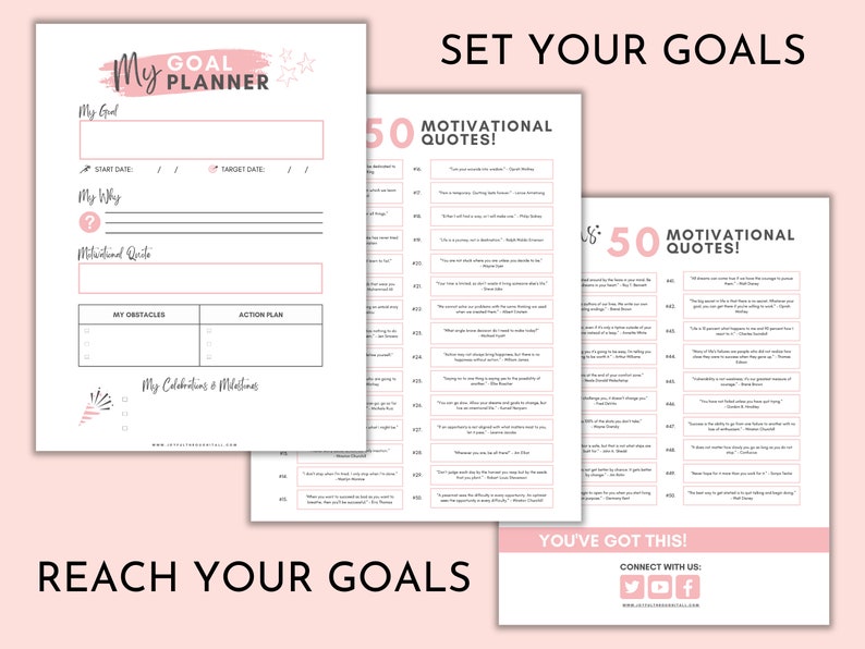 Goal Planner Printable Goal Setting Worksheet Action - Etsy Canada