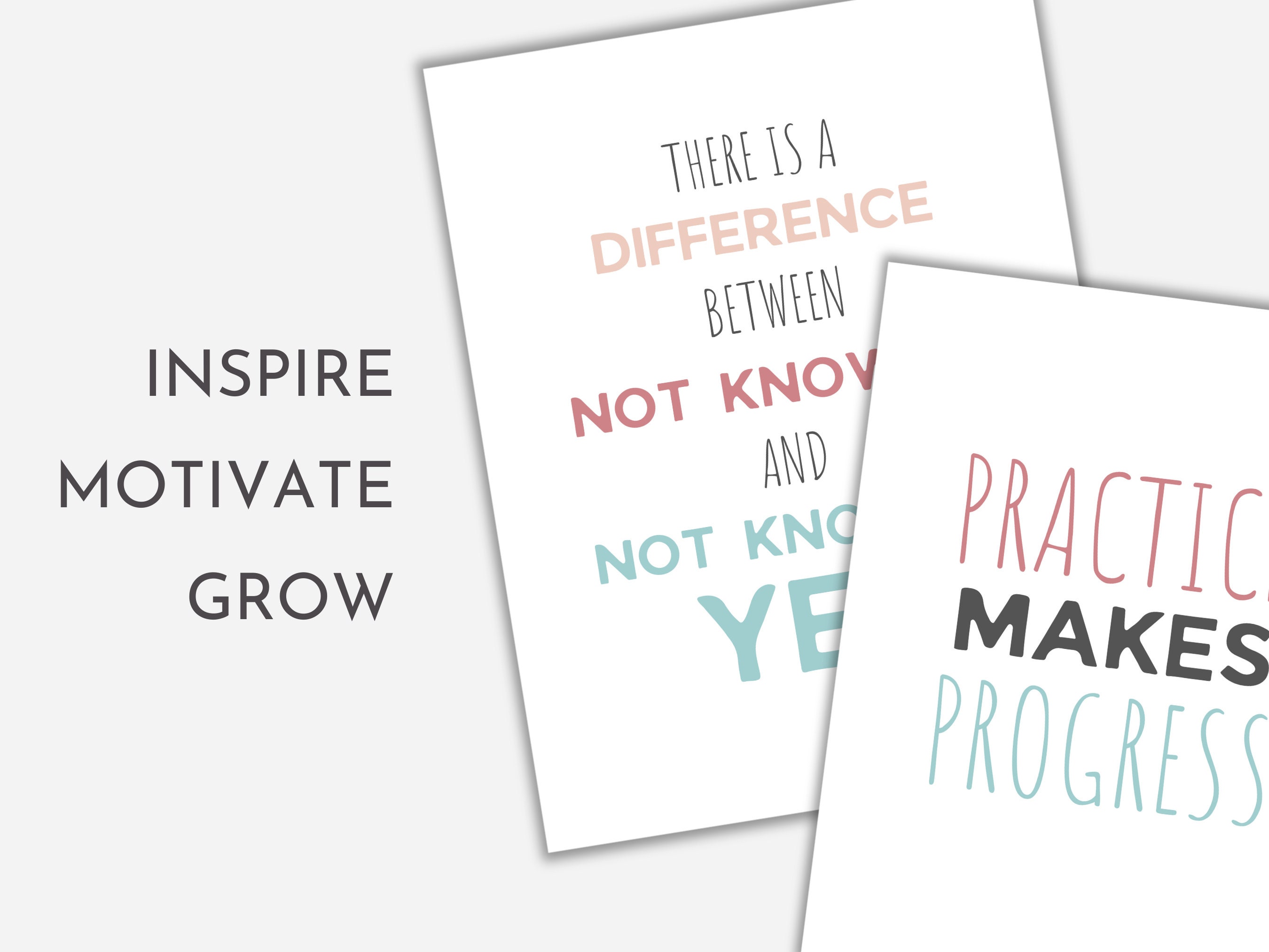 Growth Mindset Classroom Printable Posters Growth Mindset - Etsy Canada