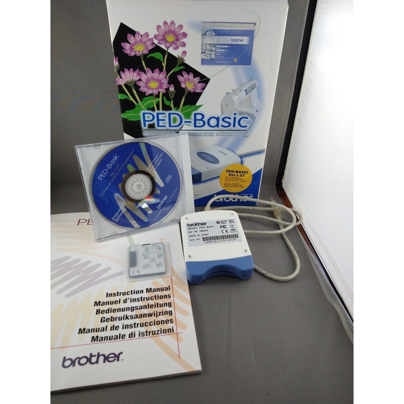 Brother Pedbasic Embroidery Design Kit Complete Transfer Box, USB