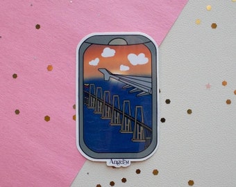 Maracaibo Venezuela Vinyl Sticker, Airplane View