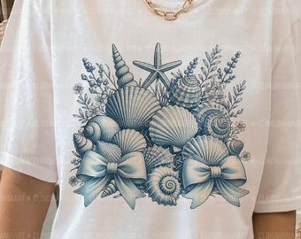 Kokette Muschel Png, Retro Sommer Png, Sommer Kokette Schleife, Sommer Vibes Png, Sommer Shirt Png, Strand Png, Küsten Png, Mädchen Reise Png