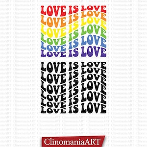 Love is Love Svg, Love Svg, LGBTQ Svg, Pride Svg, Rainbow, Love Png, Equality Svg, Gay Pride Svg, Lesbian Pride Svg, Wavy Stacked Svg