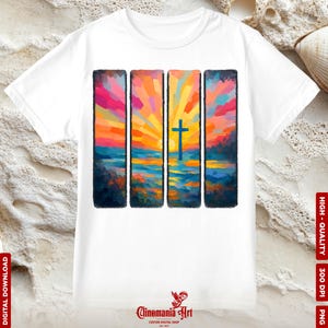 Painted Cross Png, Jesus Png, Inspirational Png, Scripture Png, Bible Verse Png, Christian Shirt Design, Aesthetic Beach, Baptism Shirt Png