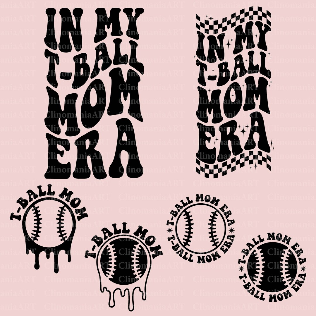 In My Tball Mom Era Svg, Tball Mom Svg, Trendy Tball Png, in My Mom