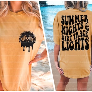 Summer Nights and Dirt Track Lights Svg, Race Life Svg, Racing Shirt Svg, Race Day Svg, Race Vibes Svg, Summer Race Svg, Race Flag Svg