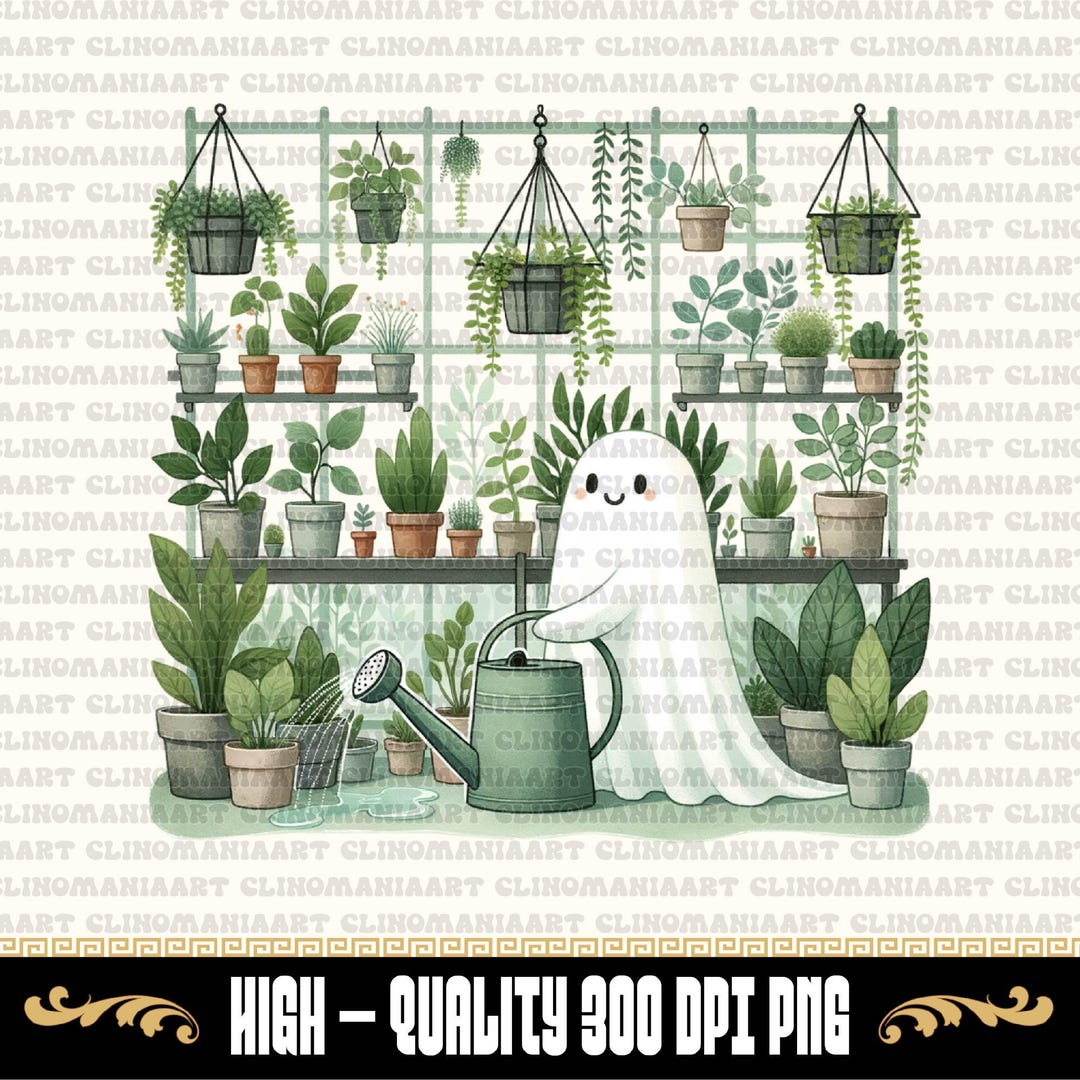 Spooky Plant Ghost Png, Halloween Gardener Design (digital Download) - Etsy