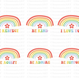 Sii gentile, sii rispettoso, ti amo Svg, sii accettato Svg, sii ammirato Svg, sii di supporto Svg, arcobaleno Svg, orgoglio LGBTQ Svg, diritti umani Svg, gentilezza