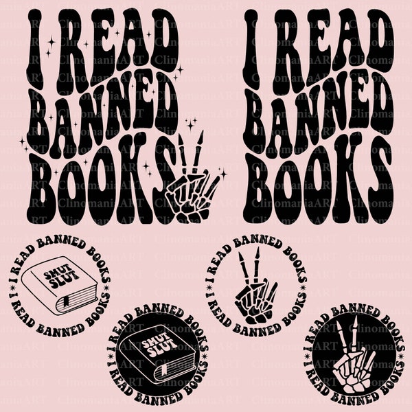 I Read Banned Books Svg, Banned Book Svg, Book Lover Svg, Smut Reader Svg, Funny Bookish Svg, Love Books Svg, Bookish Png, Trendy Books Svg