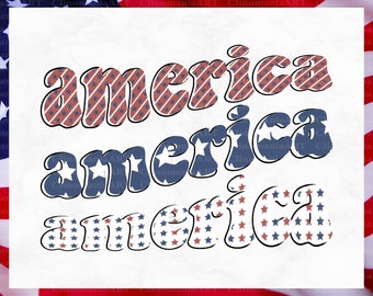 America Png, 4th Of July Png, Retro America Png, Patriotic Png, Independence Day Png, Fourth of July Png, American Png, Sublimation Design