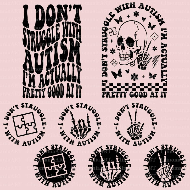 I Don't Struggle With Autism Svg, Autism Awareness Svg, ADHD Svg, Neurodiversity Svg, Funny Quote Svg, Sarcasm Humor Svg, Witty Quote Svg image 1