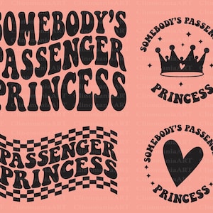 Sticker avec l'œuvre « Passenger princes - princesse passagère » de  l'artiste Uredesign