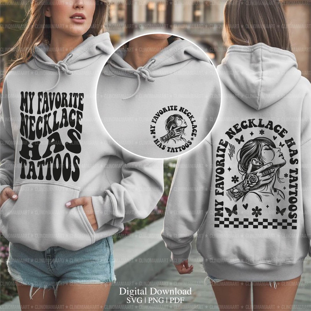 My Favorite Necklace Has Tattoos Svg, Tattoo Png, Book Lover Svg, Spicy ...