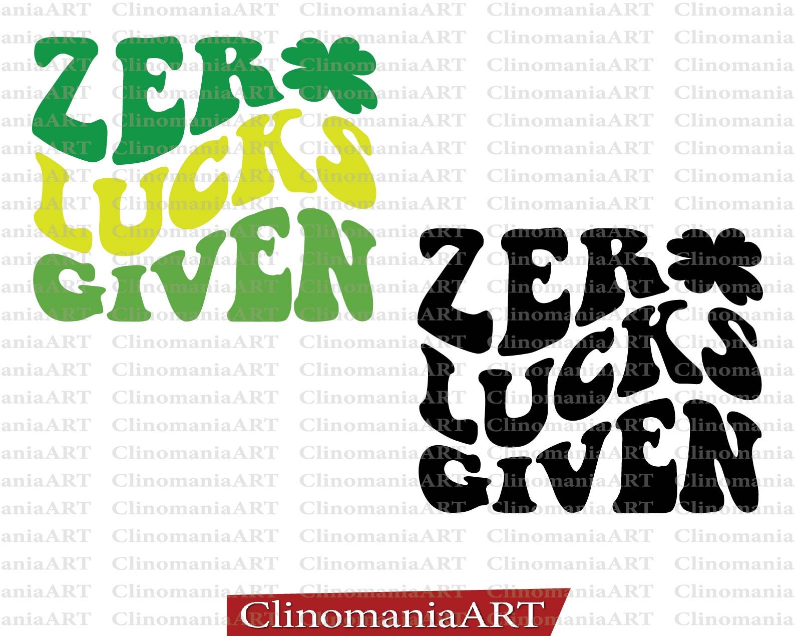 Zero Lucks Given Svg St Patrick's Day Svg Shamrock Svg Etsy