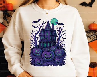 Neon Halloween Pumkin Bats Png, Preppy Neon Pumpkin Png, Spooky Scene Png, Scary Season Png, Girly Halloween Png, Spooky Season Png