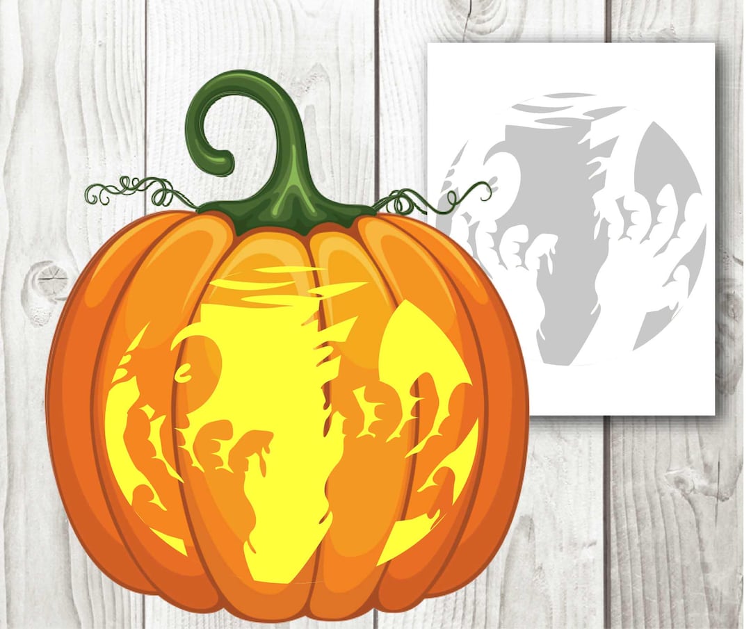 6 7, Pumpkin Carving, Stencil, Templates, Instant Download, Digital ...