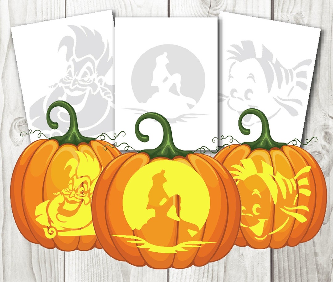 Mermaid, Halloween, Pumpkin Carving, Template, Instant Download ...