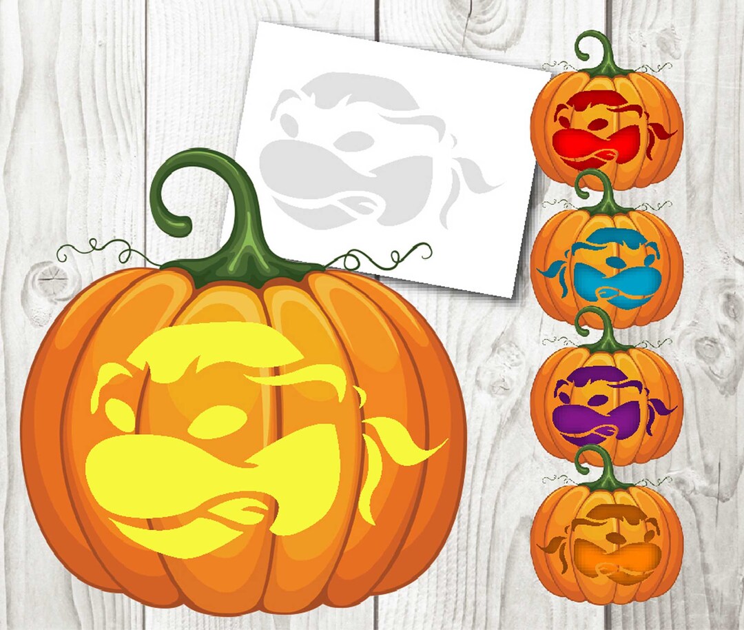 Printable Ninja Turtle Pumpkin Stencils Mom Wife Busy Life 