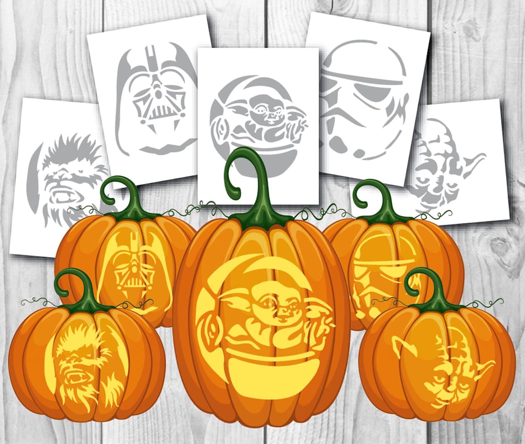 Halloween Starwars Pumpkin Carving Stencils Templates