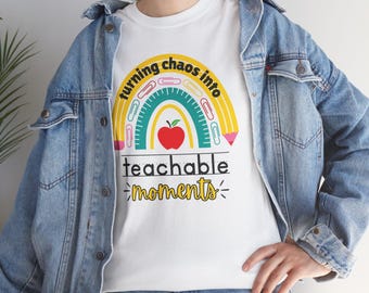 Funny Unisex Teacher Tee, Cute and Colorful Educator Shirt for Back to School or Gifts, Funny Teacher Shirt, Teacher Gift, Retired Teacher