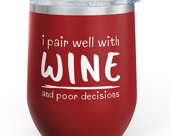Despedida de soltera, regalo para damas de honor, vaso de vino divertido, vaso con cita divertida, regalo para amantes del vino, regalo divertido para ella.